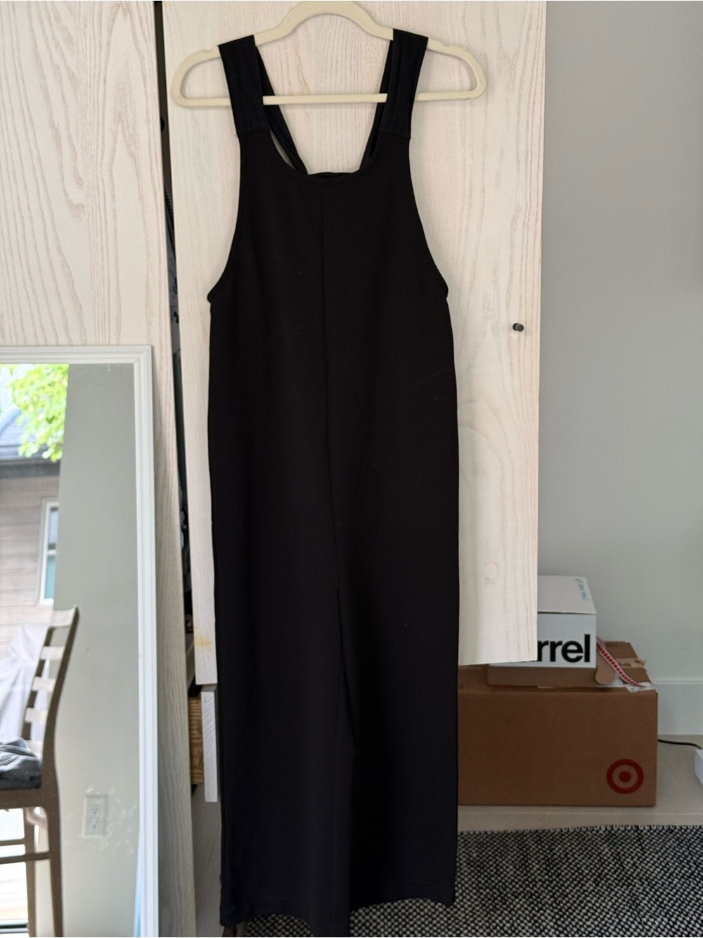 Madewell Classic Black romper with Tie Sleeves